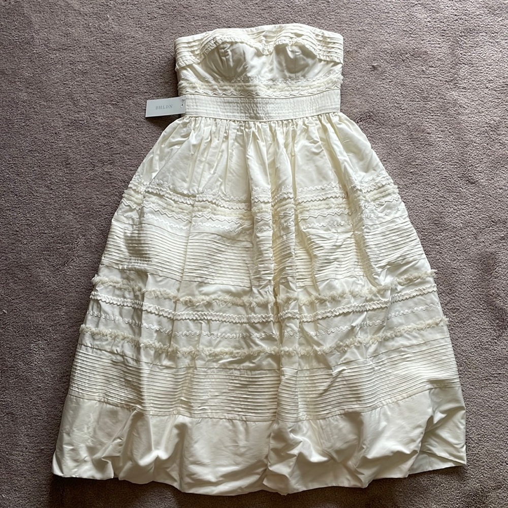 Gorgeous ivory Cream BHLDN Anthropologie Bridal Wedding Dress 4 Hithero